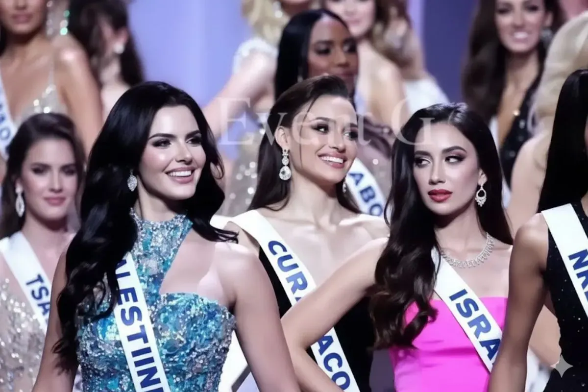 Viral tatapan sinis Miss Israel kepada Miss Palestina di ajang Miss Universe 2025. (Sumber: Instagram)