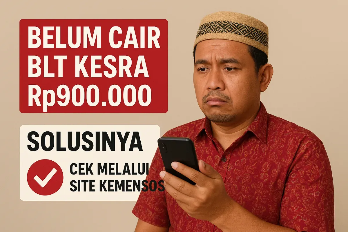 Ilustrasi penyebab BLT Kesra belum cair. (Sumber: Poskota/ChatGPT)