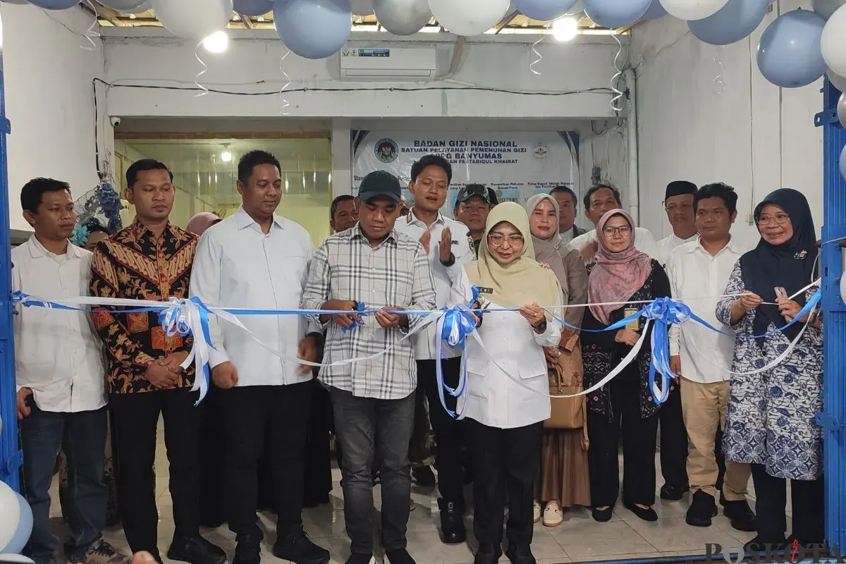 Prosesi presmian SPPG Banyumas di Kecamatan Bojong, Kabupaten Pandeglang. (Sumber: Poskota/Samsul Fatoni)