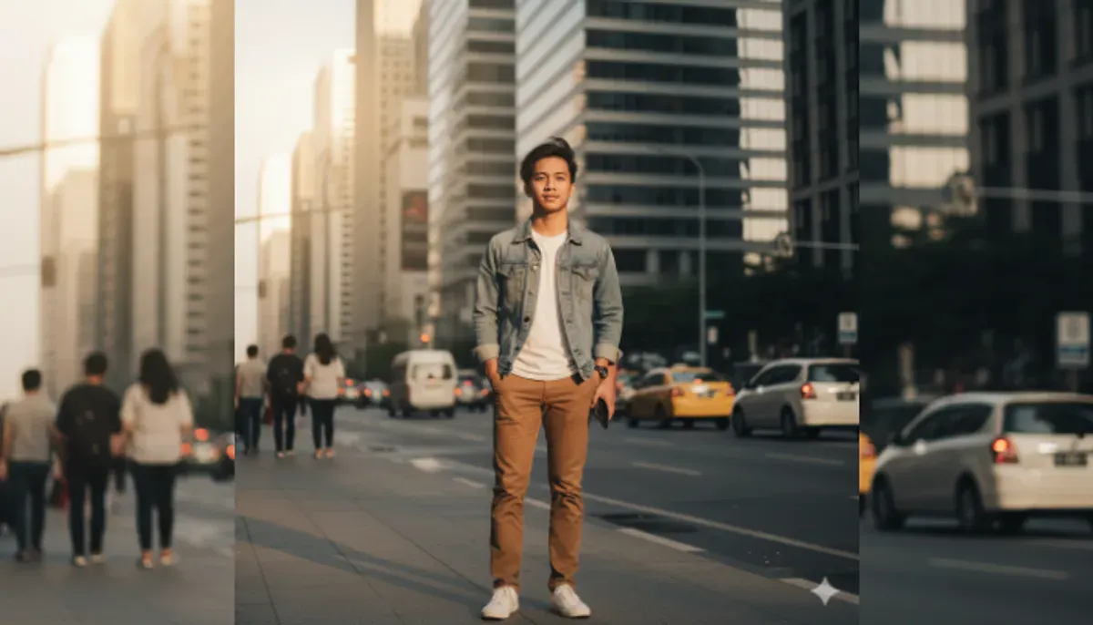 Contoh prompt Gemini AI spesifik untuk potret cewek dan cowok dengan hasil yang mirip asli dan tidak berubah. (Sumber: Poskota/Gemini AI Generated)