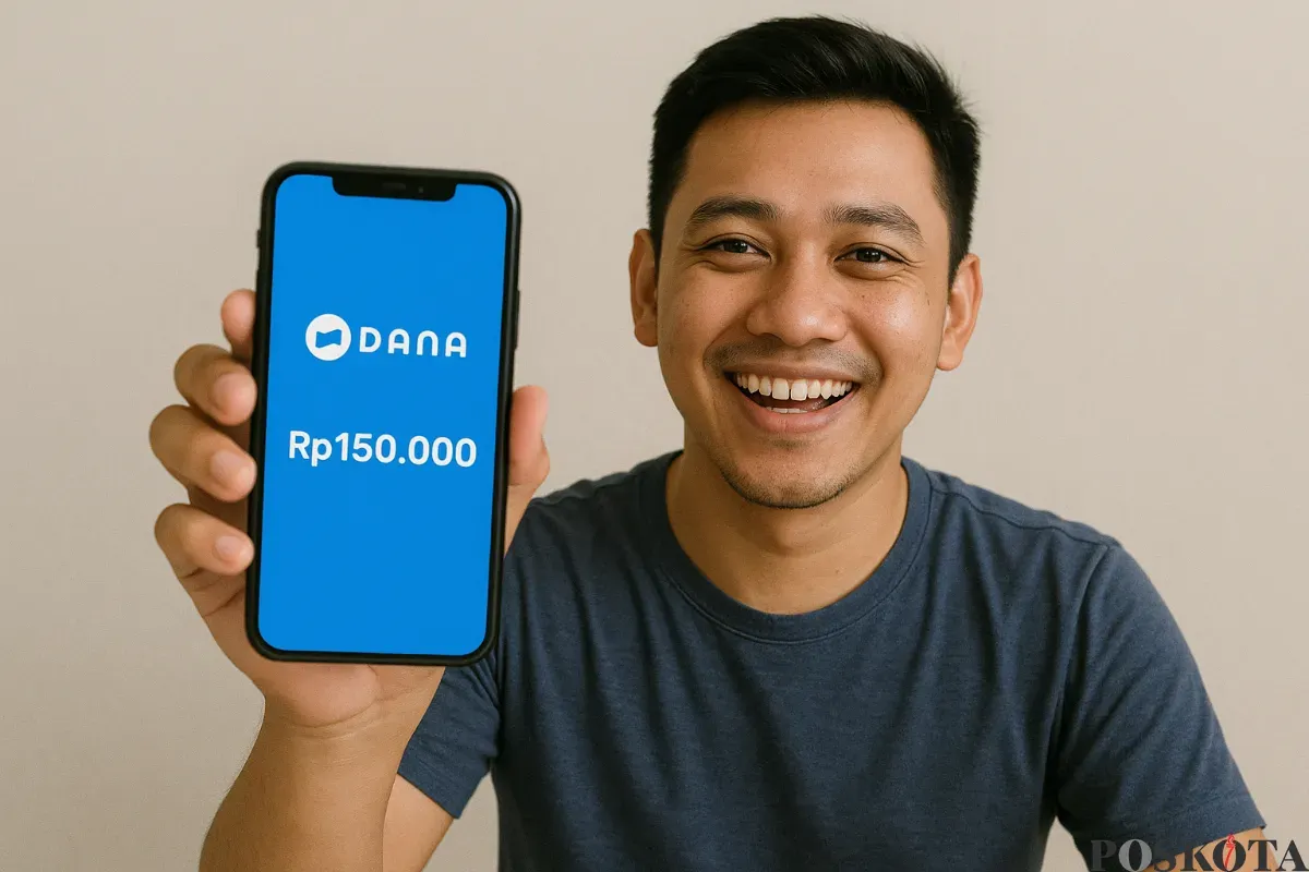 Ilustrasi mendapatkan saldo DANA gratis melalui aplikasi penghasil uang. (Sumber: Poskota/ChatGPT)