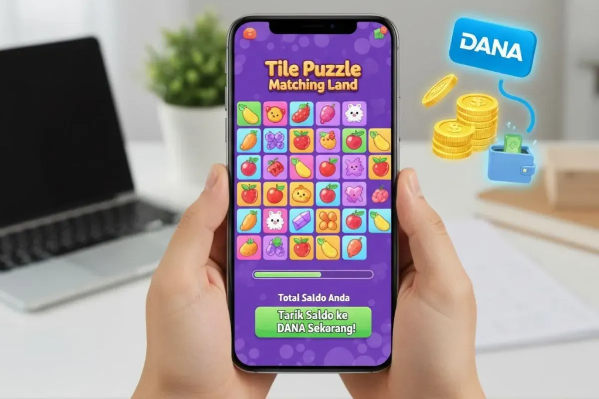 Cara dapat saldo DANA gratis dari aplikasi game puzzle. (Sumber: Gemini AI)