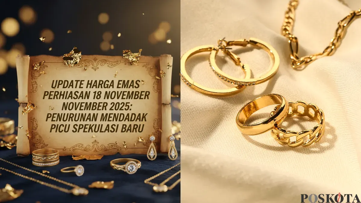 Mengapa Harga Emas Perhiasan 17 November 2025 Turun? Data Terbaru Pasar Ungkap Faktanya (Sumber: Poskota/Yusuf Sidiq)