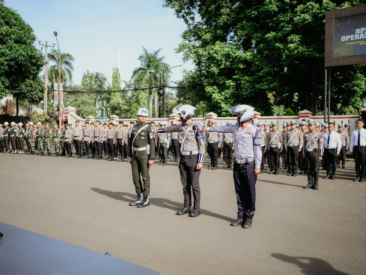 Apel pasukan Operasi Zebra Lodaya 2025 di Mapolres Bogor. (Sumber: Polres Bogor)