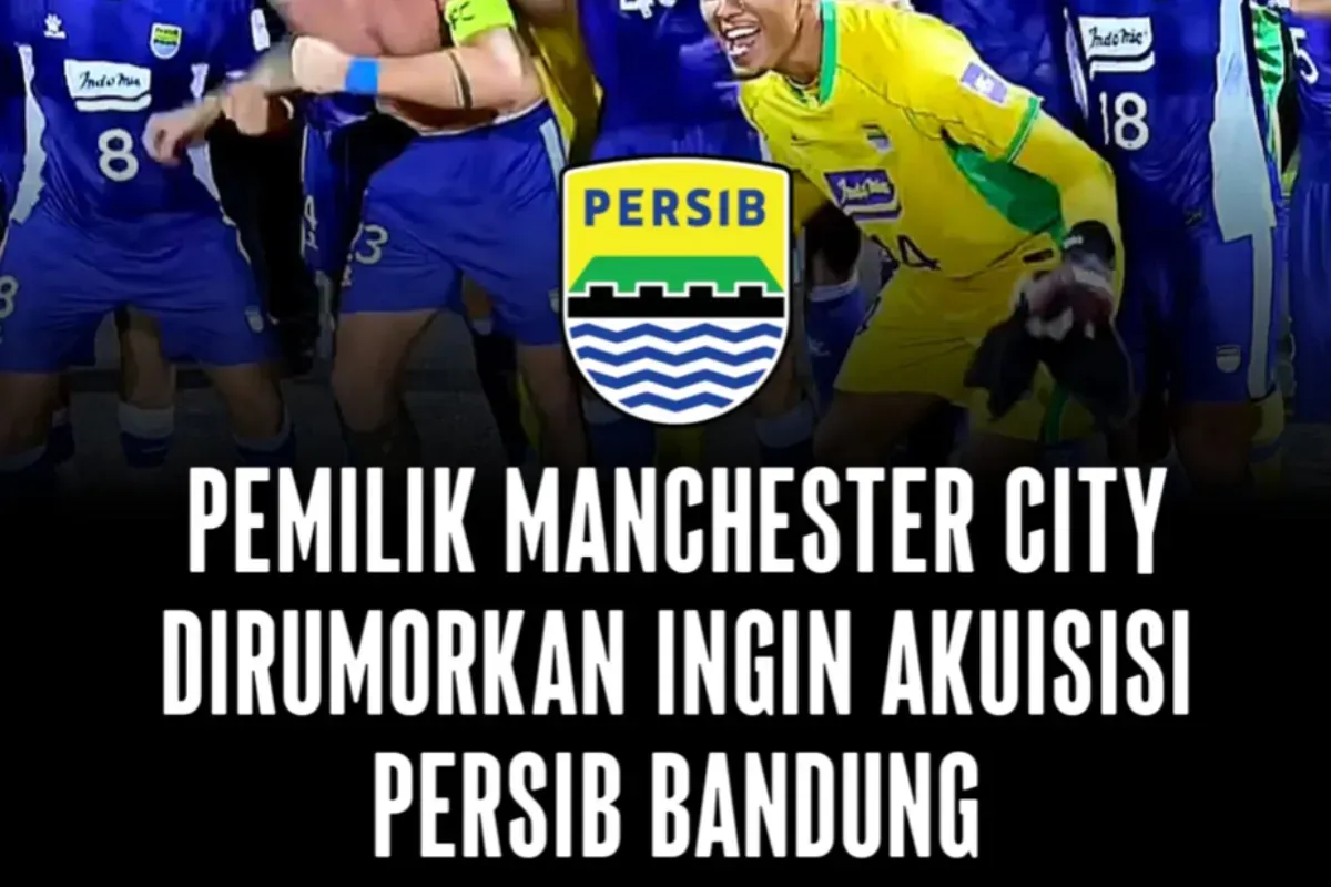 Ilustrasi rumor Persib Bandung diakuisisi CFG. (Sumber: Instagram/@bola.lokal_)