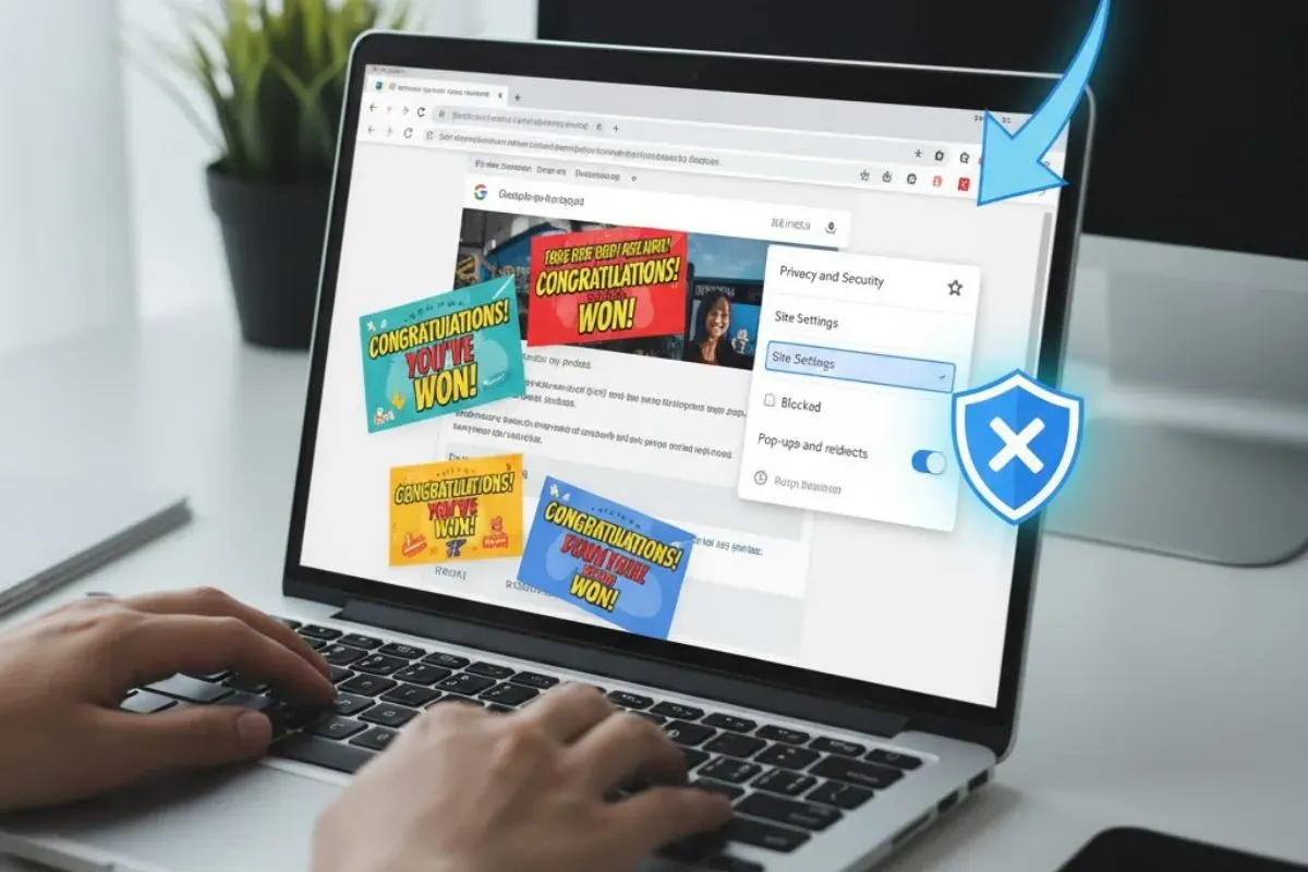 Cara blokir iklan mengganggu di aplikasi browser. (Sumber: Gemini AI)