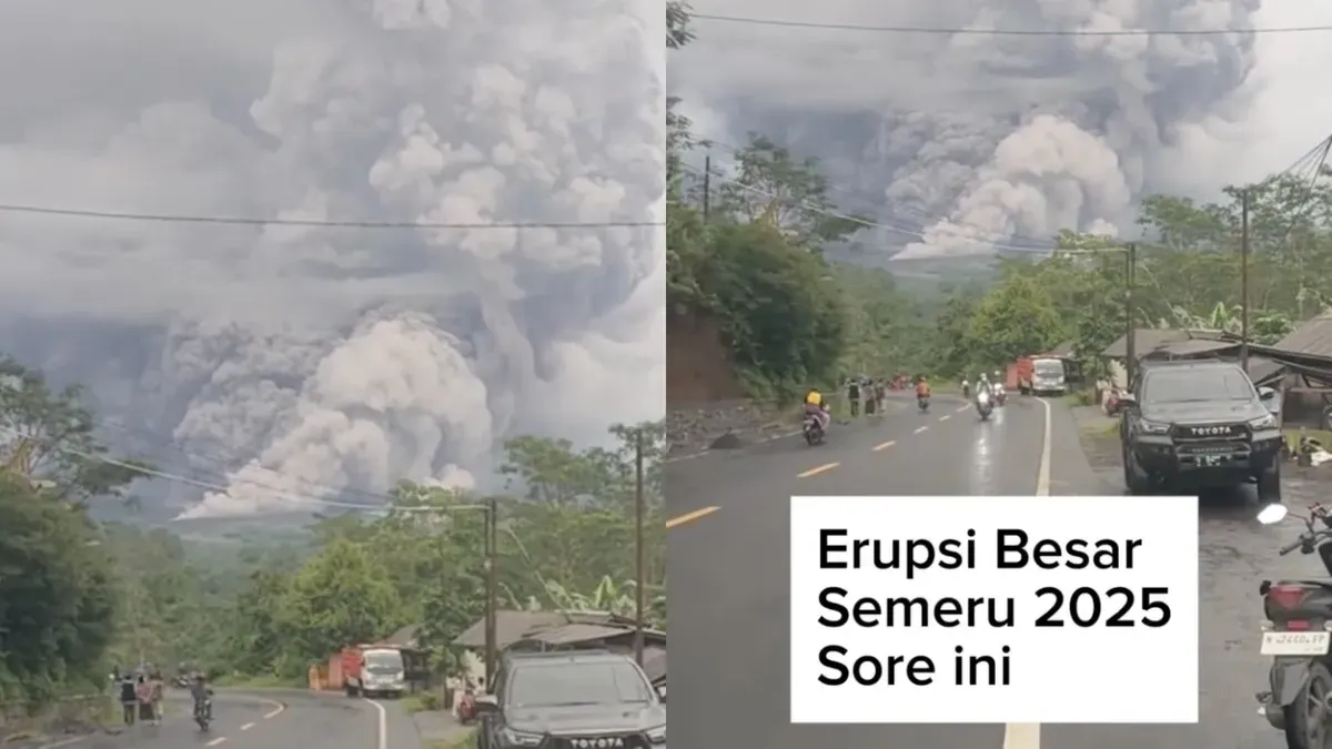 Potret Gunung Semeru erupsi. (Sumber: Instagram/@mountnesia)