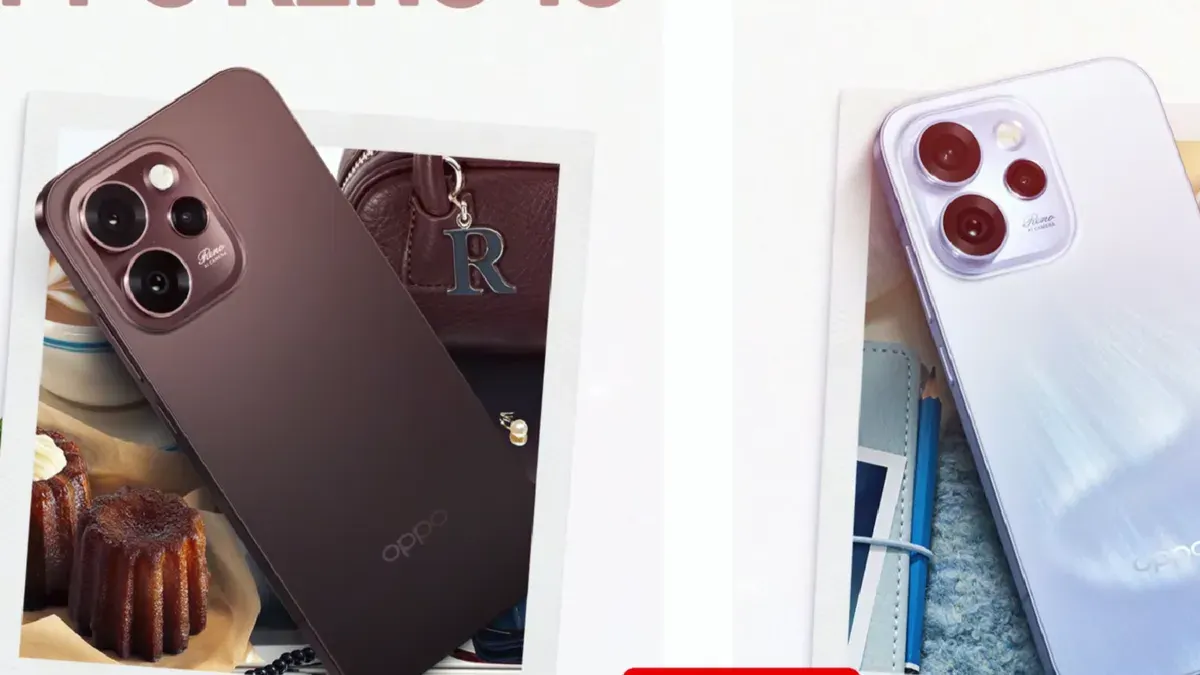 Render resmi OPPO Reno 15 Series yang menampilkan desain premium dengan pilihan warna terbaru dan modul kamera 200 MP. (Sumber: Youtube/@GSMin)