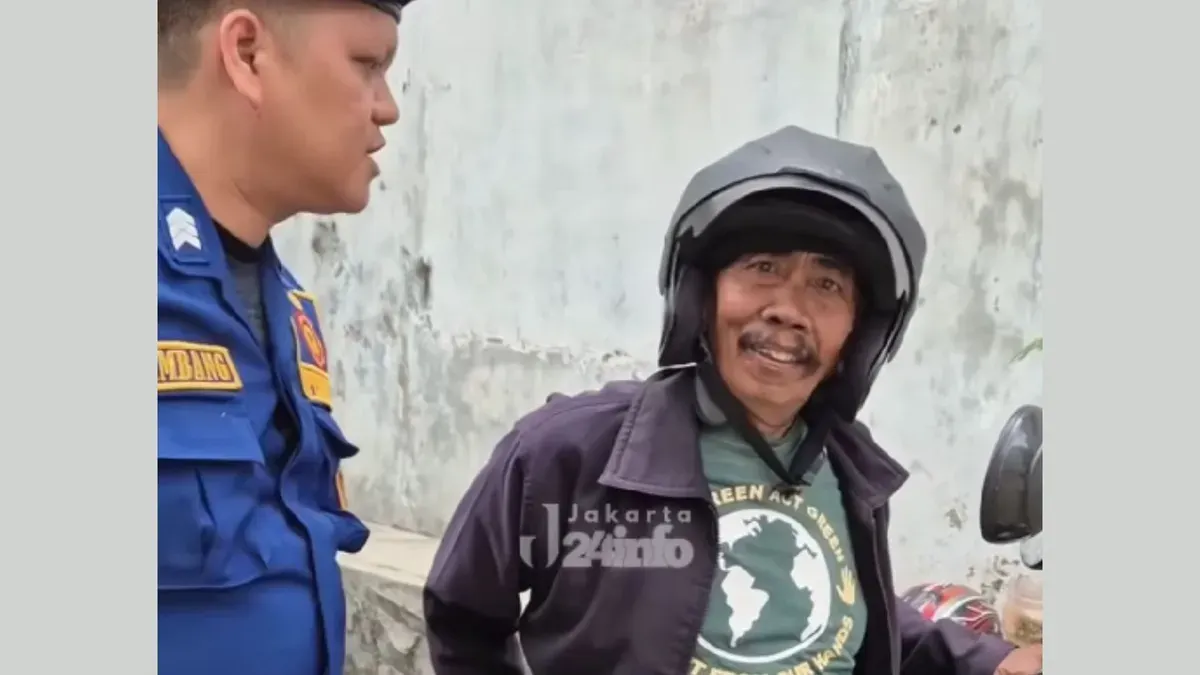 Wajah pelaku eksibisionis di Benhil yang dikejar petugas damkar (Sumber: Instagram/@jakarta24info)