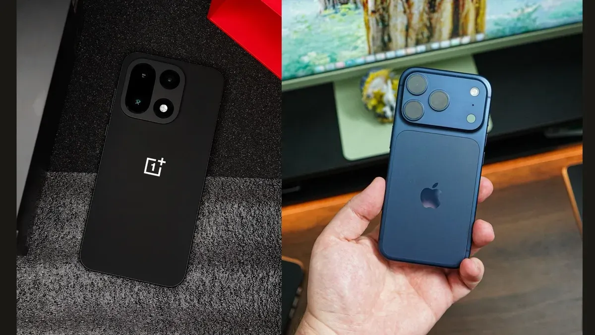 OnePlus 15 vs iPhone 17 Pro (Sumber: X/@mtgproductionss & @OnePlusClub)