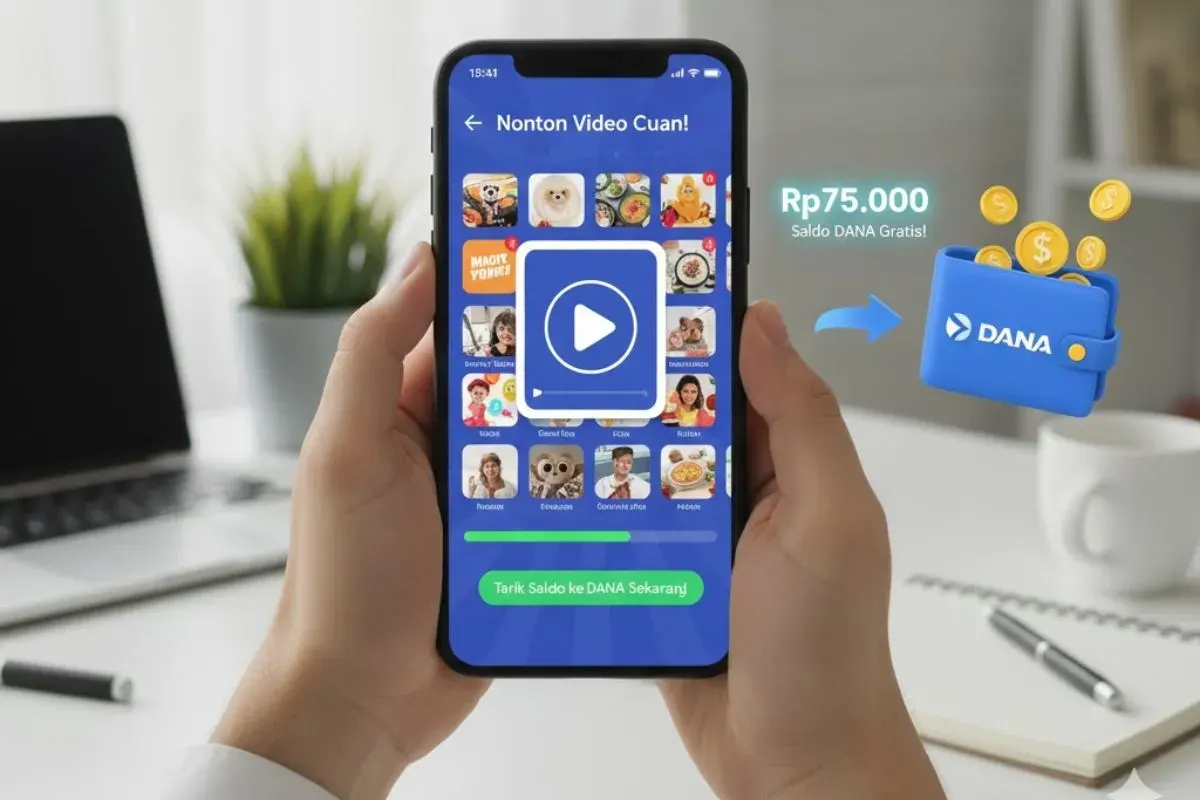 Nonton video bisa dapat saldo DANA gratis. (Sumber: Gemini AI)
