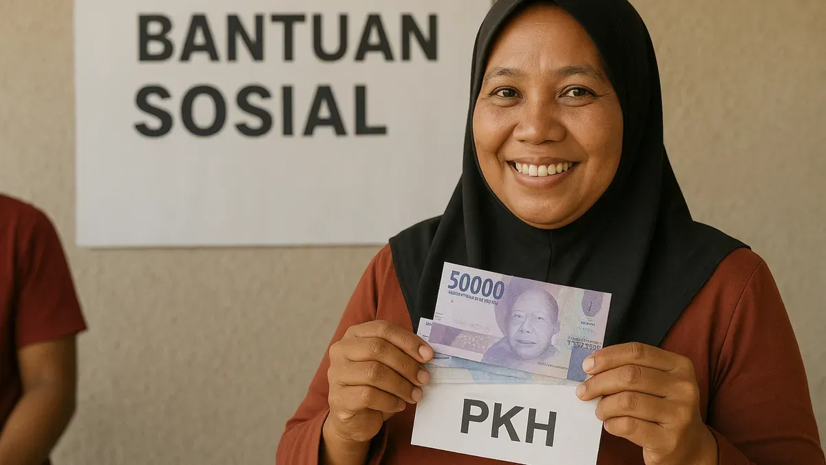 Ilustrasi penyaluran dana bansos PKH. (Sumber: ChatGPT)