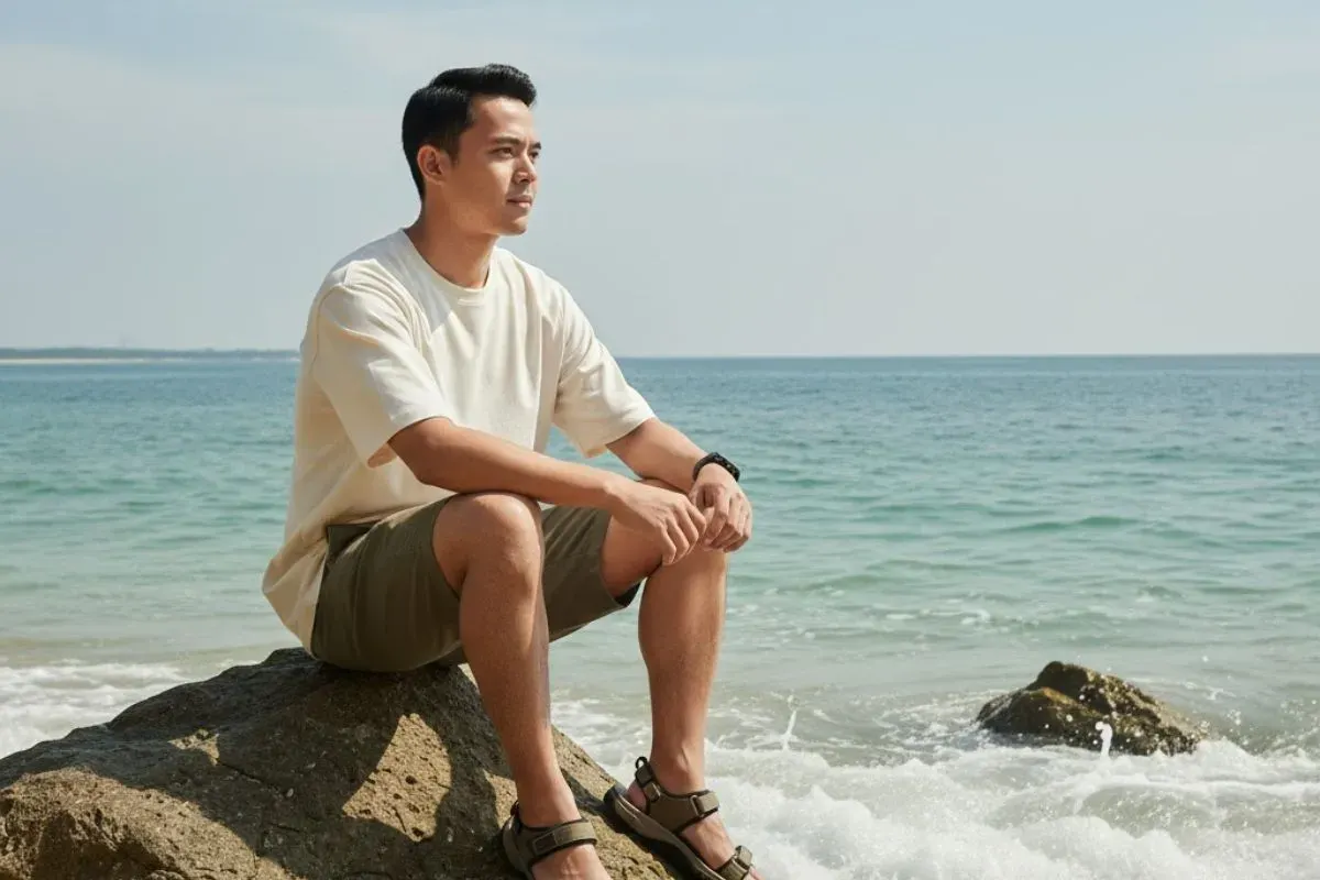 Cara edit di Gemini AI foto bergaya di pantai. (Sumber: Gemini AI)