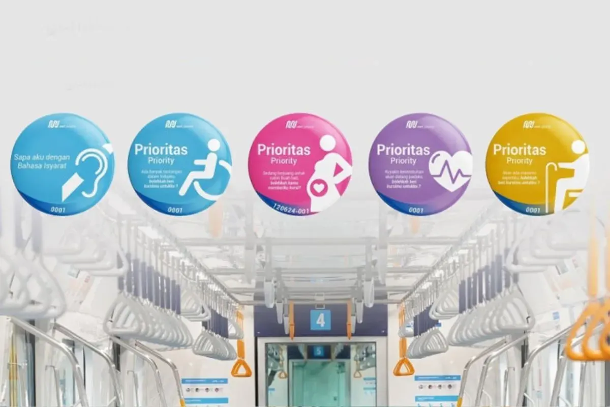 Pin Prioritas MRT Jakarta. (Sumber: jakarta.go.id)