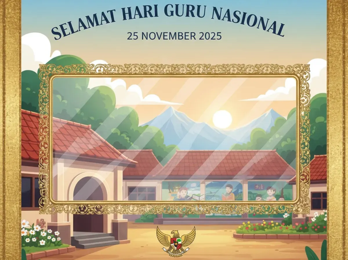 Cek 15 link Twibbon Hari Guru Nasional 2025 yang keren dan gratis. Coba sekarang di sini (Sumber: Gemini AI)