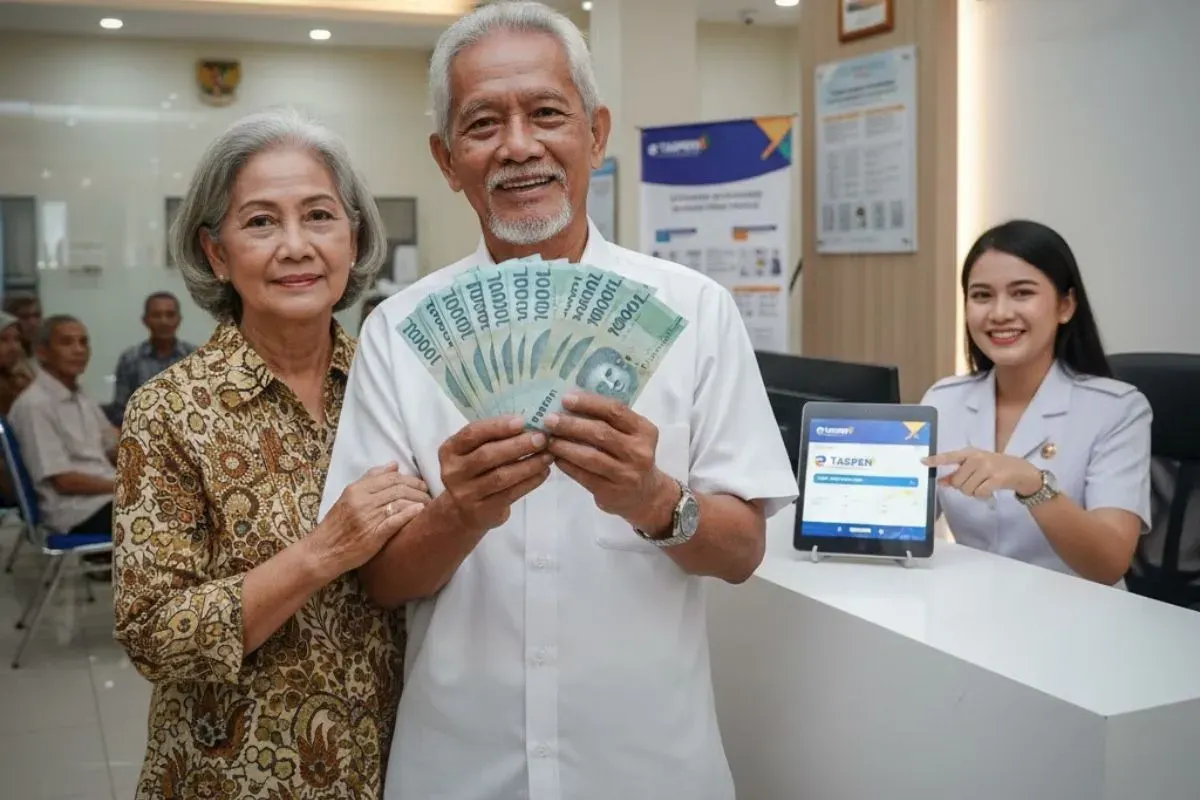 Pencairan gaji pensiunan PNS terbaru akhir tahun 2025. (Sumber: Gemini AI)