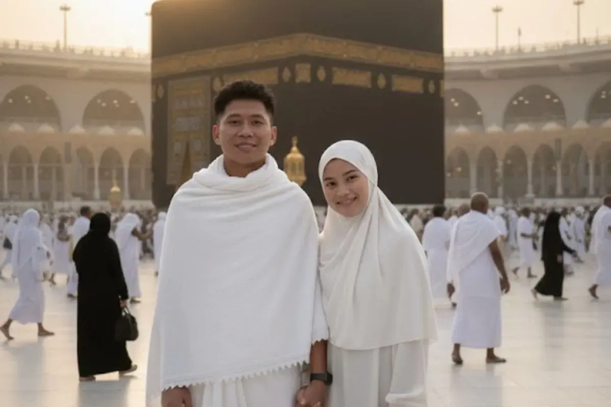 Edit foto AI bertema Mekah dan Kabah. (Sumber: Gemini AI)