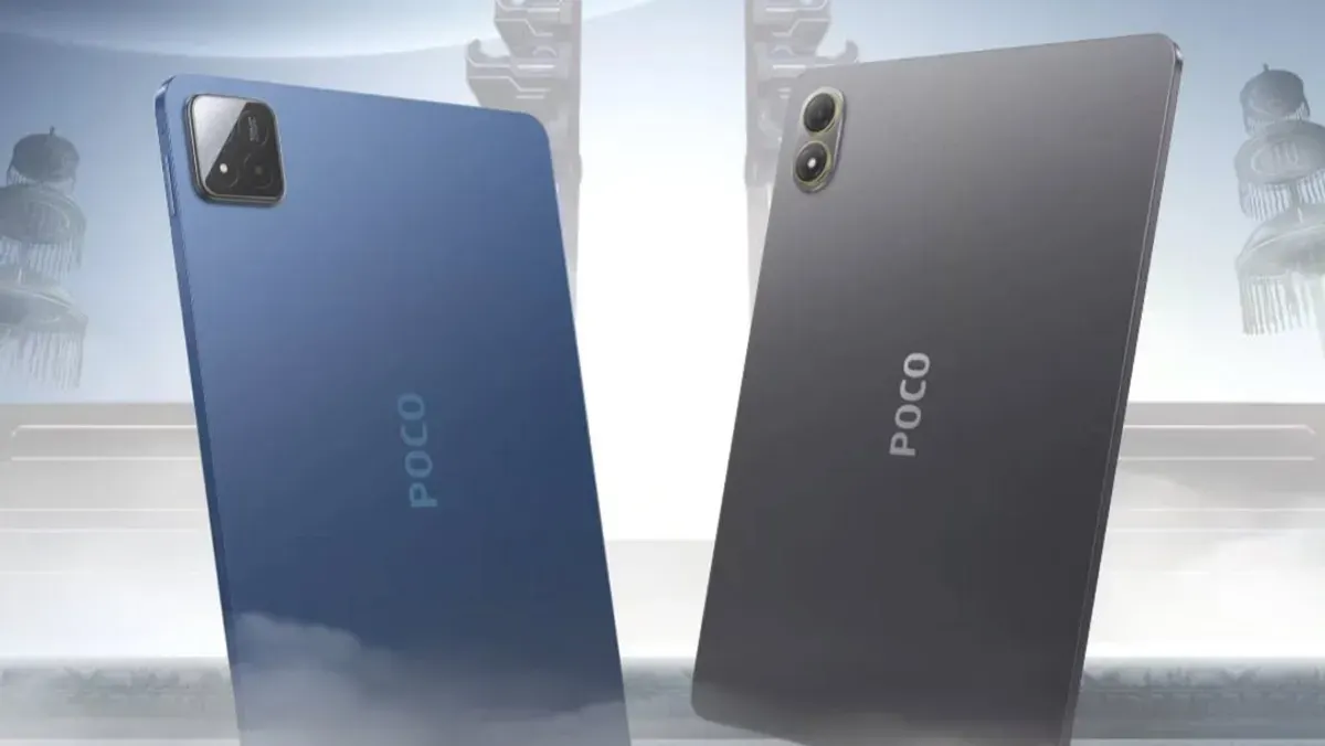 POCO Pad X1 (kiri) dan POCO Pad M1 (kanan) akan segera diluncurkan pada 26 November 2025. (Sumber: Instagram/@poco_id)