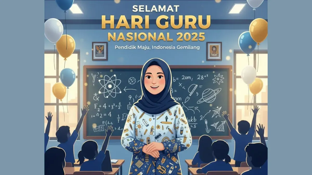 Ilustrasi Hari Guru Nasional 2025 (Sumber: Gemini AI)