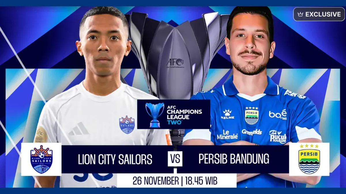 Link live streaming Lion City Sailors Vs Persib Bandung nanti malam (Sumber: Visionplus.id)