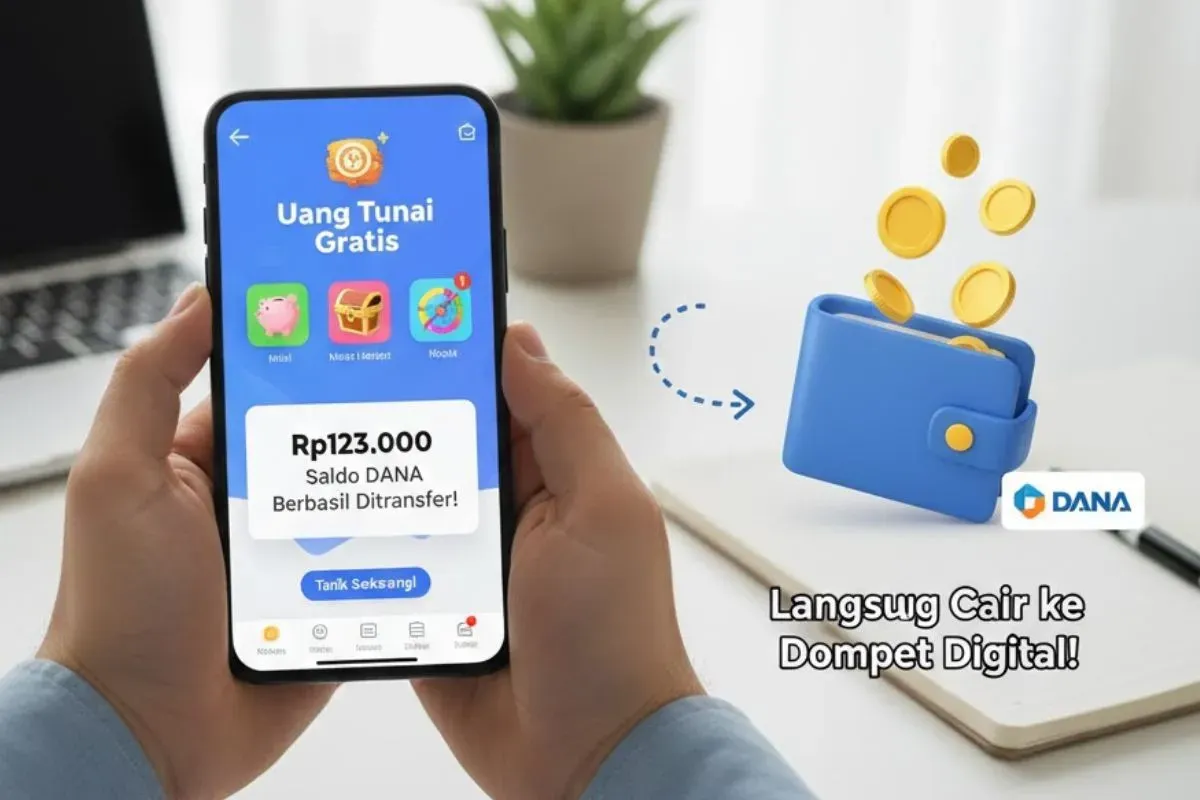 Cara mendapatkan saldo DANA gratis dari aplikasi penghasil uang. (Sumber: Gemini AI)