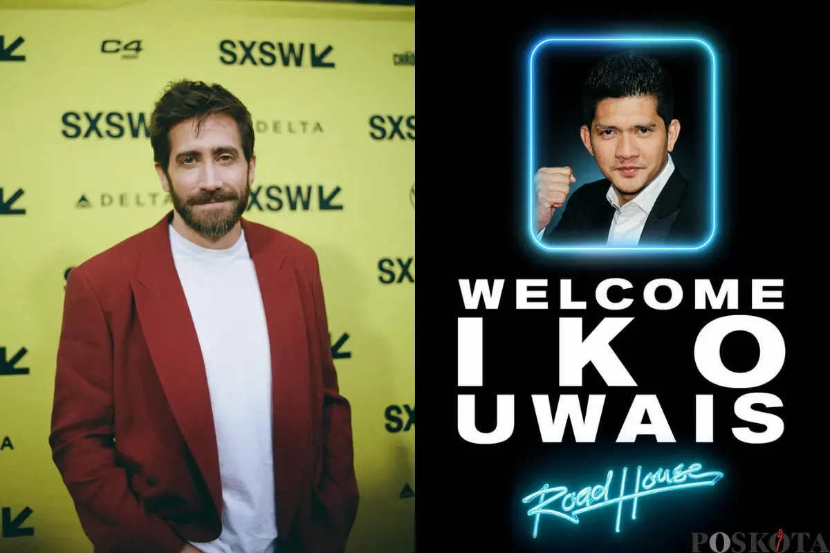 Iko Uwais dan Jake Gyllenhaal (Sumber: Instagram/roadhousemovie)