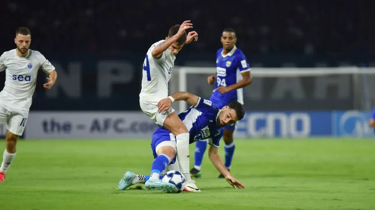 Potret pertandingan Persib Bandung vs Lion City Sailors di ajang ACL Two. (Sumber: Persib)