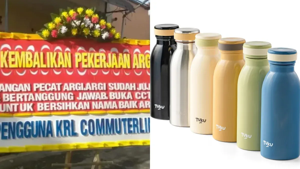 Ilustrasi warganet ngamuk kirim karangan bunga ke PT KAI perkara hilangnya tumbler Tuku. (Sumber: Instagram)