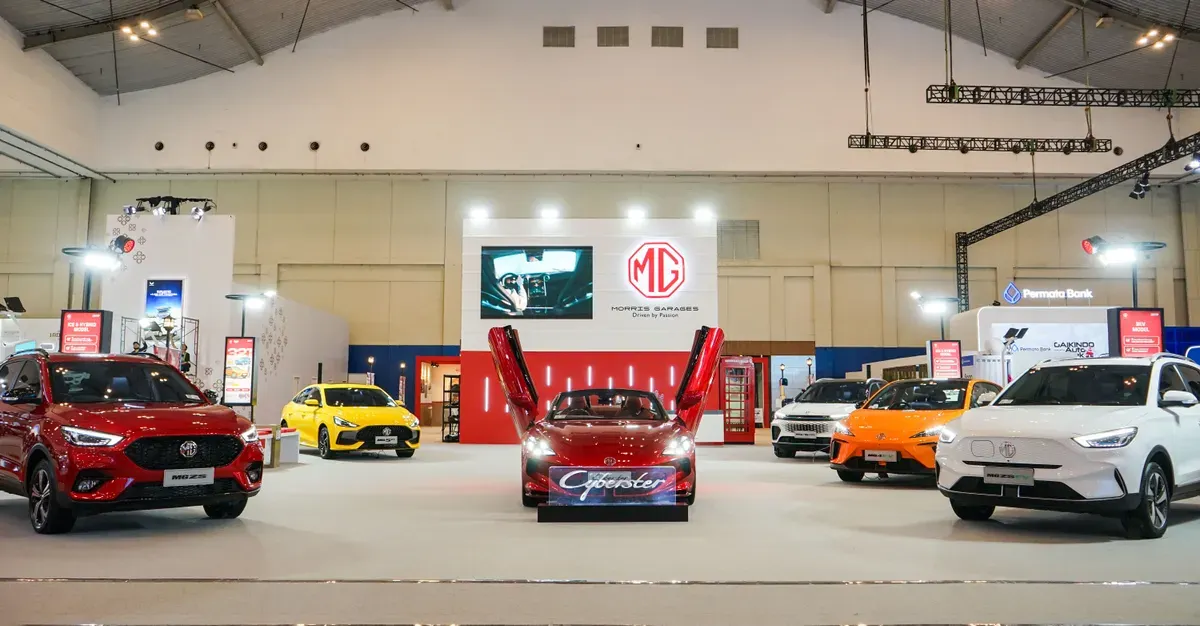 MG tampil di GJAW 2025 dengan enam unit display dan empat test drive serta rangkaian promo eksklusif. (Sumber: MG)
