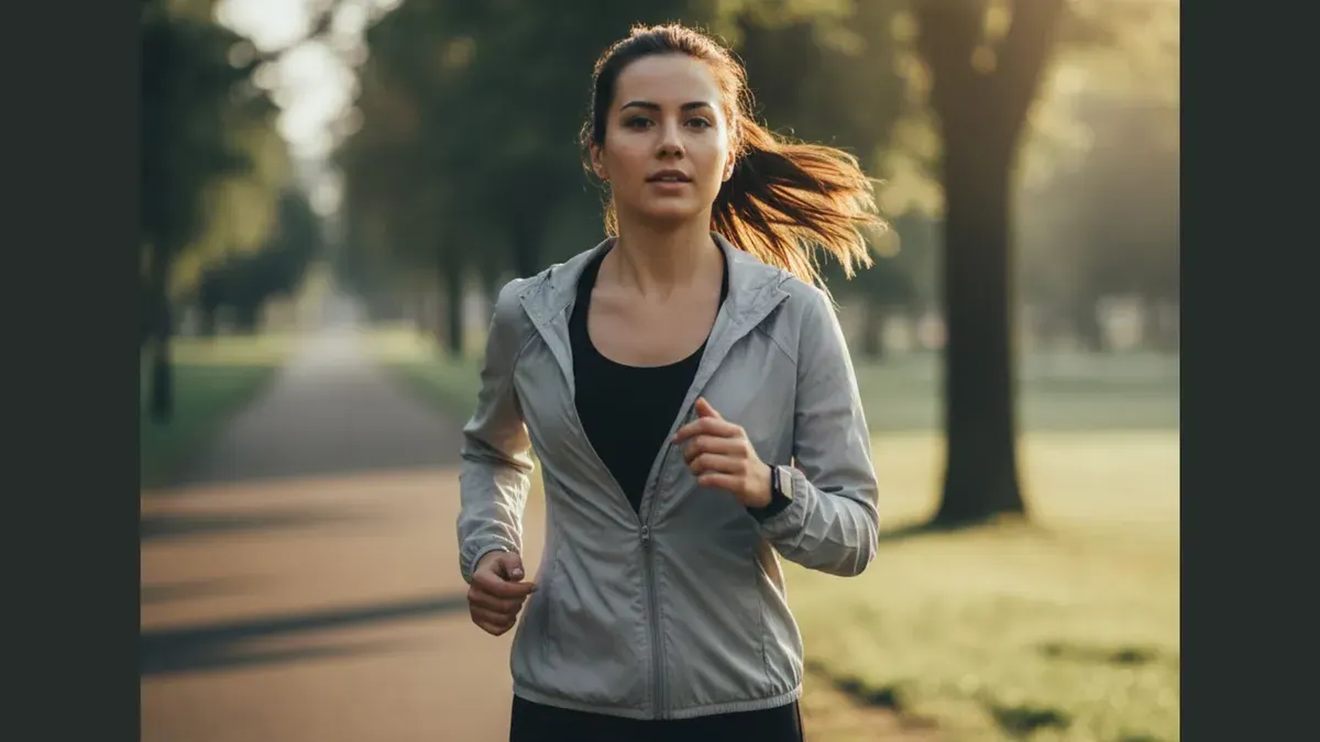 Wanita muda berlari (Sumber: Gemini AI)