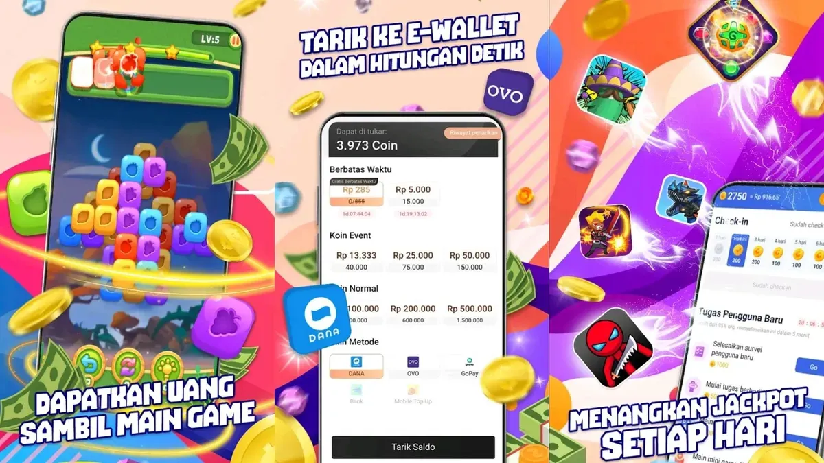 Game penghasil uang Tap Coin kasih saldo DANA gratis. (Sumber: Play Store)
