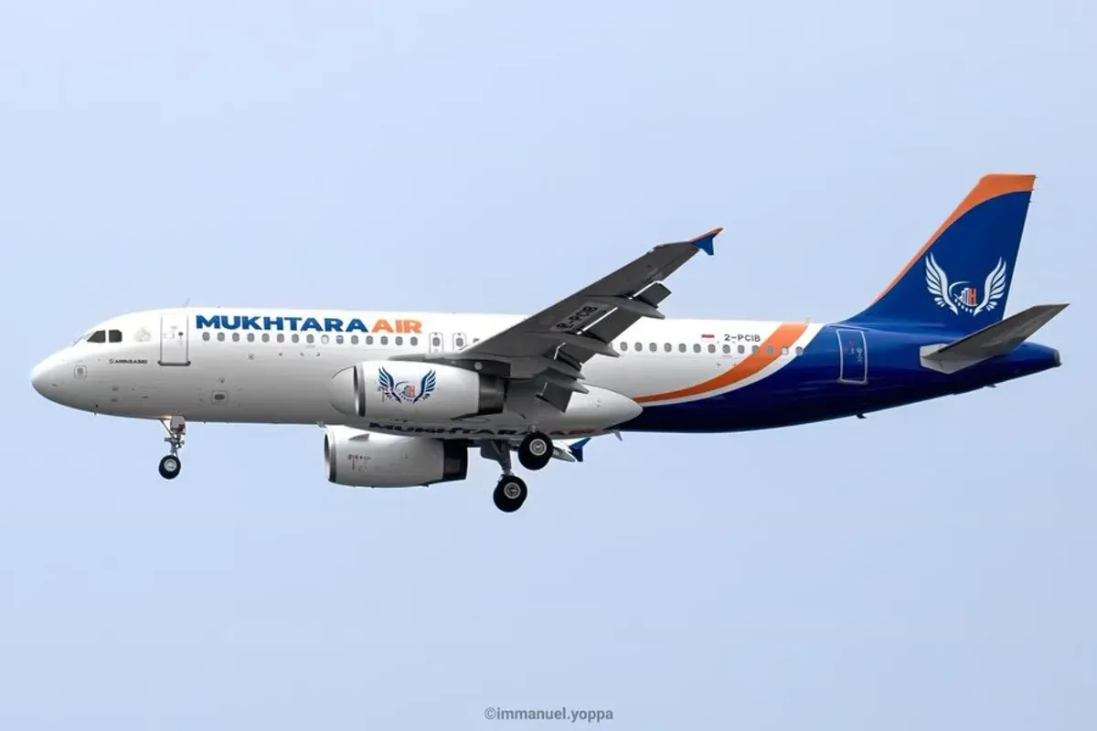 Mukhtara Air, maskapai asal Arab Saudi yang dipastikan mulai beroperasi di Indonesia pada 2026. (Sumber: X/@indoflyer)