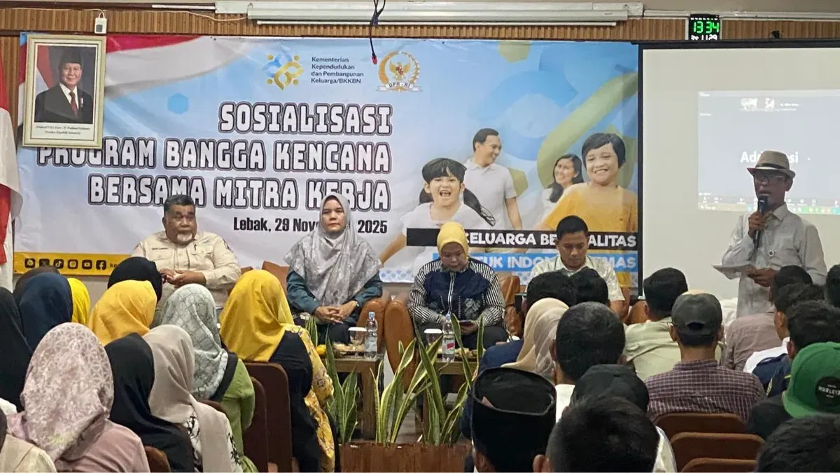 DP3AP2KB Kabupaten Lebak saat melakukan sosialisasi penurunan angka stunting, Sabtu, 29 November 2025. (Sumber: Dok. DP3AP2KB Lebak)