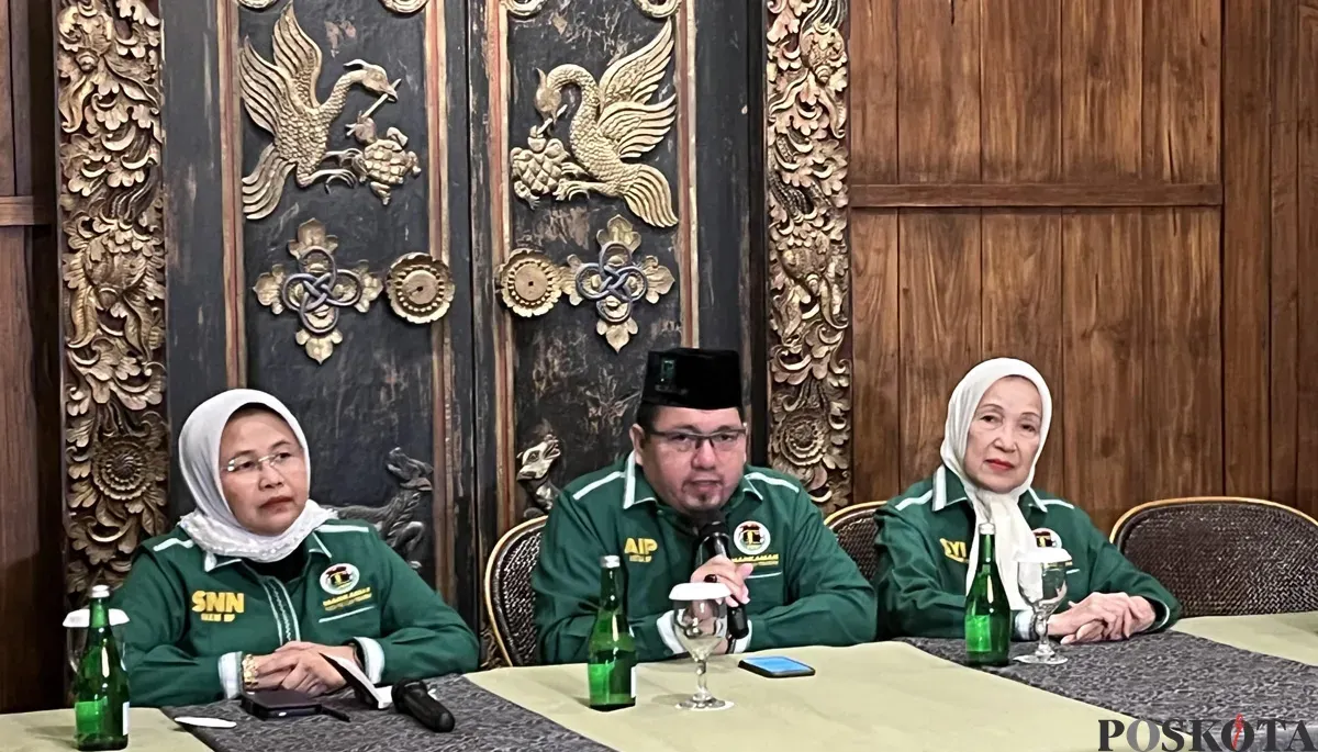 Mahkamah Partai PPP menggelar konferensi pers menanggapi isu dualisme pada organisasi di kawasan Kebayoran Baru, Jakarta Selatan, Rabu, 1 Oktober 2025. (Sumber: POSKOTA | Foto: Pandi Ramedhan)