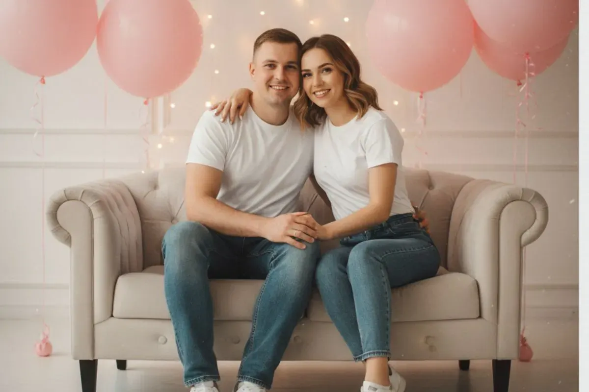 Prompt Gemini AI foto studio berdua bareng pacar. (Sumber: Istimewa)