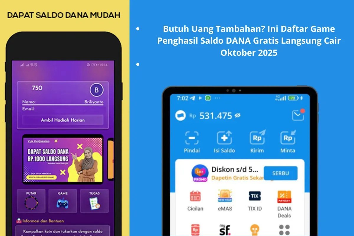 Tampilan aplikasi DANA ID Game yang populer di kalangan pengguna Android Oktober 2025. (Sumber: Poskota/Yusuf Sidiq)