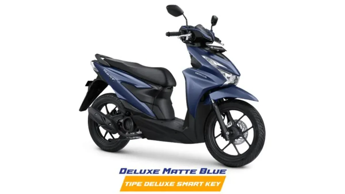 New Honda BeAT Deluxe Smart Key 2025 dengan warna baru Deluxe Matte Brown, tampil elegan sekaligus sporty. (Sumber: Dok/Honda)