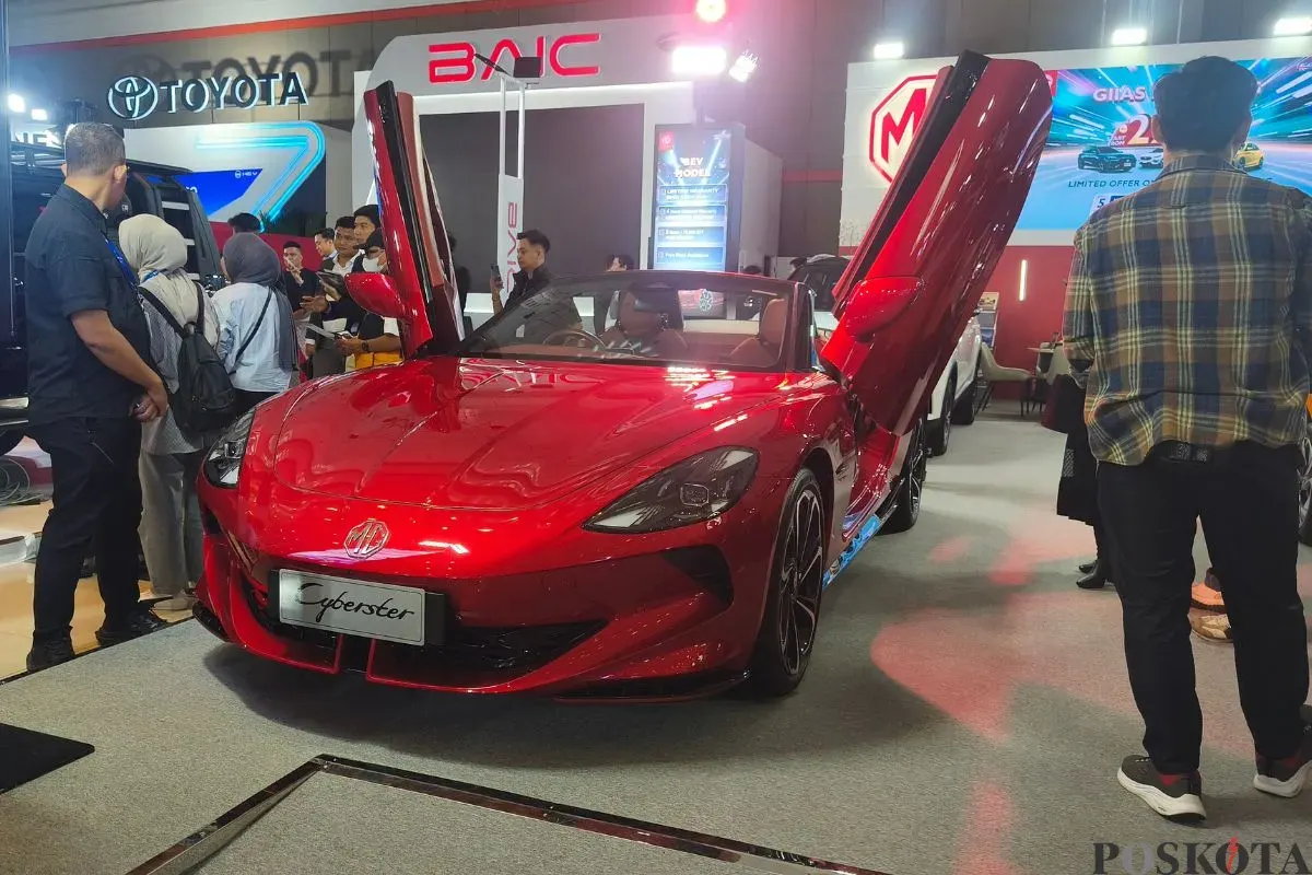 MG Motor Indonesia ikut meramaikan GIIAS Bandung 2025 dengan memperkenalkan model terbaru dan teknologi kendaraan listrik. (Sumber: Poskota/Erwan Hartawan)