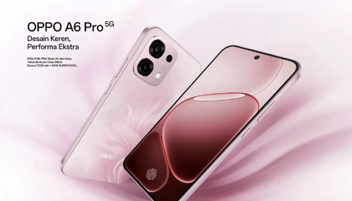 Spesifikasi lengkap Oppo A6 5G: Baterai 7.000 mAh, RAM 12/512GB, layar AMOLED 120Hz, dan kamera 50MP. (Sumber: oppo.com)