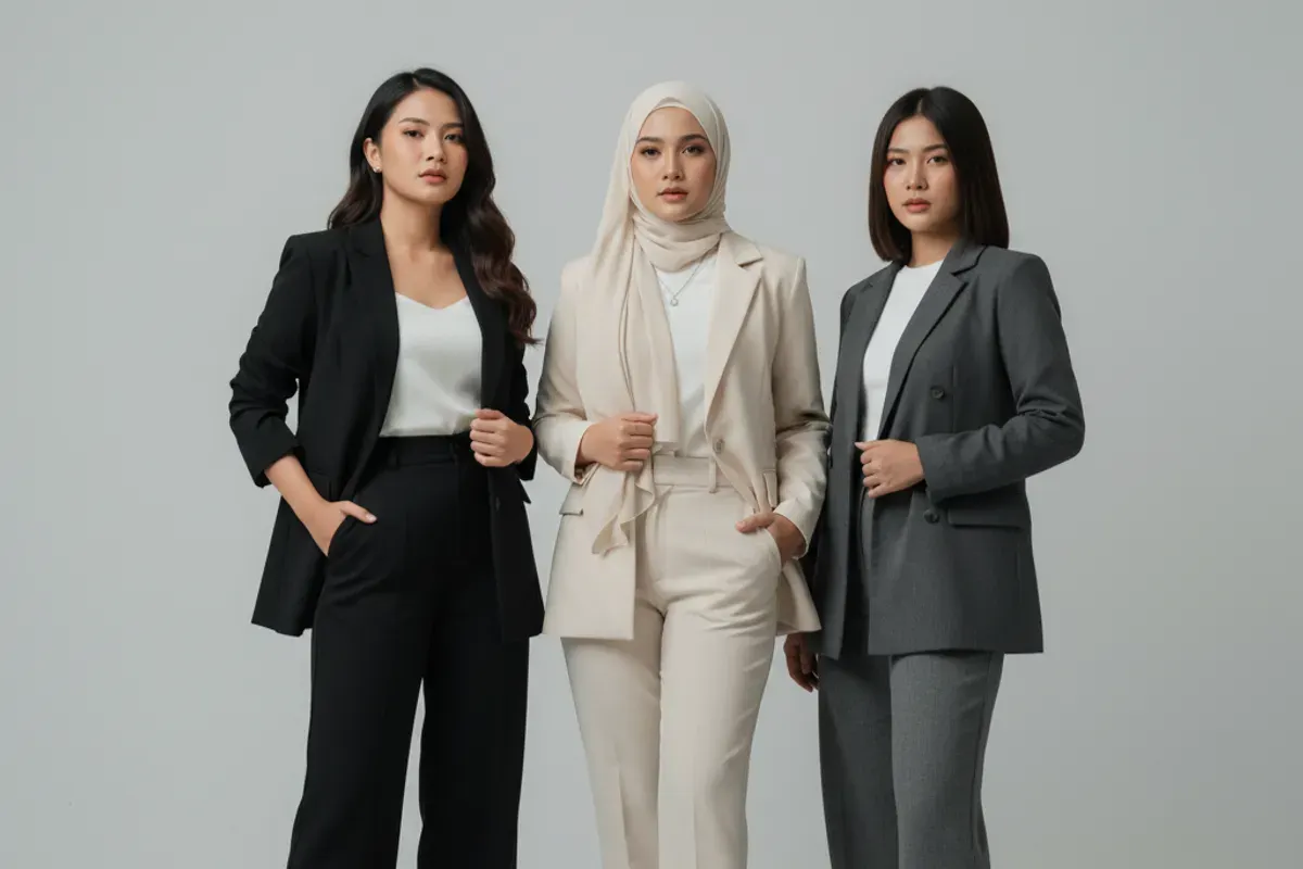 Hasil edit foto ala pemotretan studio bersama sahabat pakai prompt Gemini AI. (Sumber: Gemini AI)