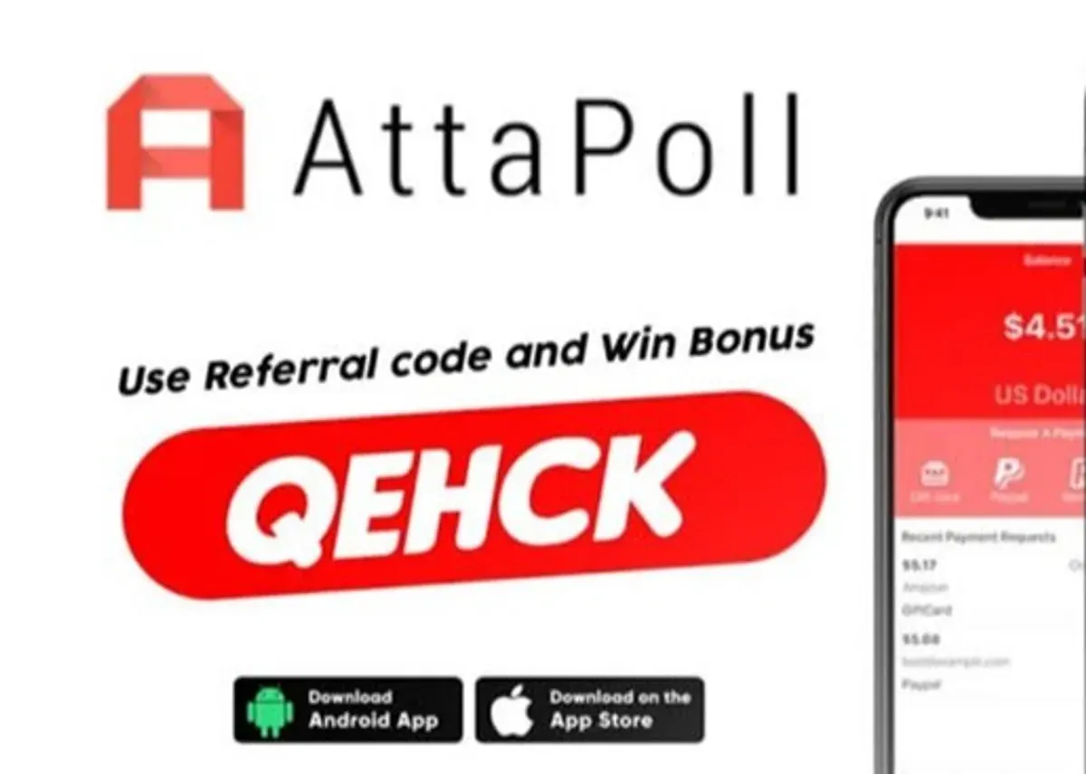 Aplikasi AttaPoll yang memungkinkan pengguna mendapatkan saldo DANA gratis melalui survei online berbayar. (Sumber: Dok/Google Playstore)