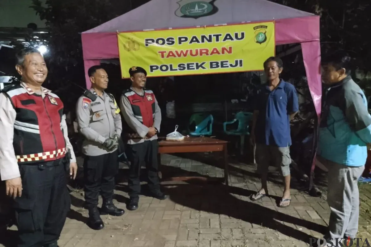 Pos pantau tawuran di Jalan Pala Kali, Kelurahan Kukusan, Kecamatan Beji, Kota Depok. (Sumber: Poskota/Angga Pahlevi)