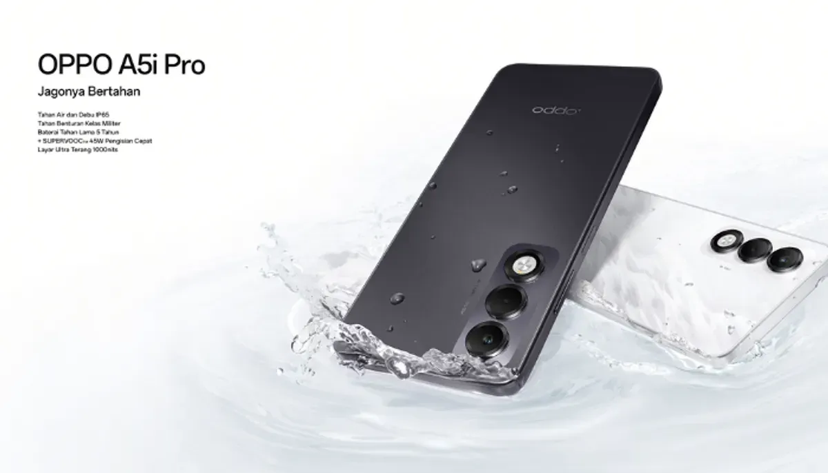 Ini bedanya Oppo A5i Pro 5G dengan versi 4G. Upgrade ke 5G, Ponsel tangguh dengan harga terjangkau. (Sumber: oppo.com)