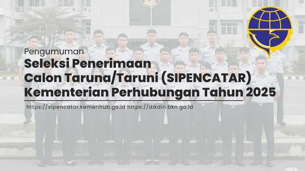 Kemenhub resmi merilis hasil akhir SIPENCATAR 2025 Pola Pembibitan. Simak daftar nama lulus, jadwal daftar ulang, dan link unduh PDF hasil seleksi. (Sumber: Dok/BKPSDM Mojokerto)