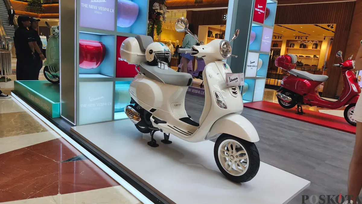 Pabrik Vespa di Cikarang telah capai kapasitas produksi maksimal 10.000 unit per tahun. (Sumber: Poskota/Erwan Hartawan)