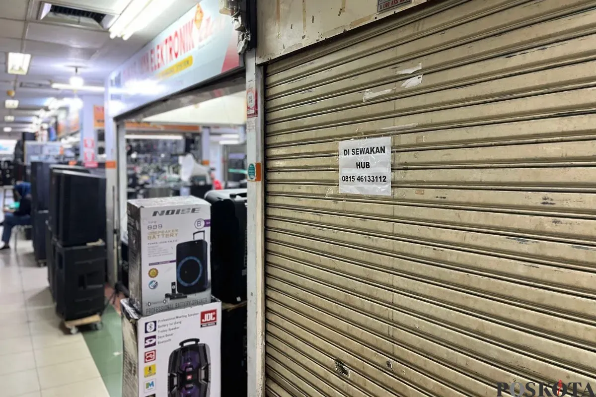 Kondisi pusat elektronik di Pasar Glodok, Tamansari, Jakarta Barat, Rabu, 8 Oktober 2025. (Sumber: Poskota/Pandi Ramedhan)