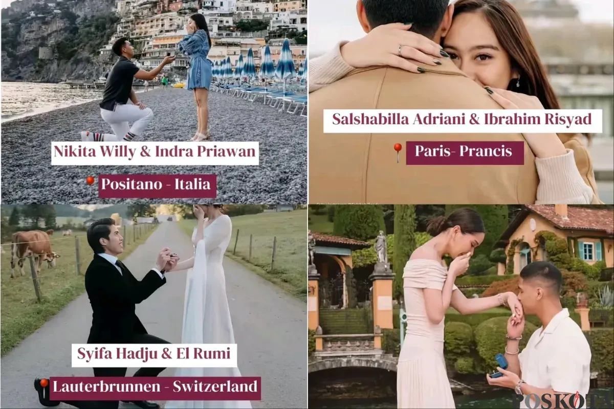 9 Artis Indonesia yang Lamaran di Luar Negeri (Sumber: Instagram/lambegosiip)