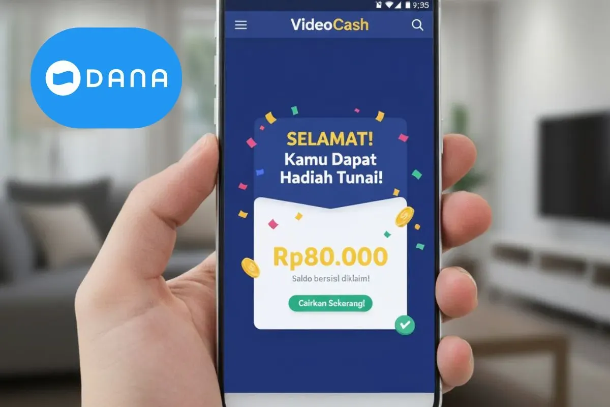 Cara klaim saldo DANA gratis dari aplikasi nonton video. (Sumber: Istimewa)
