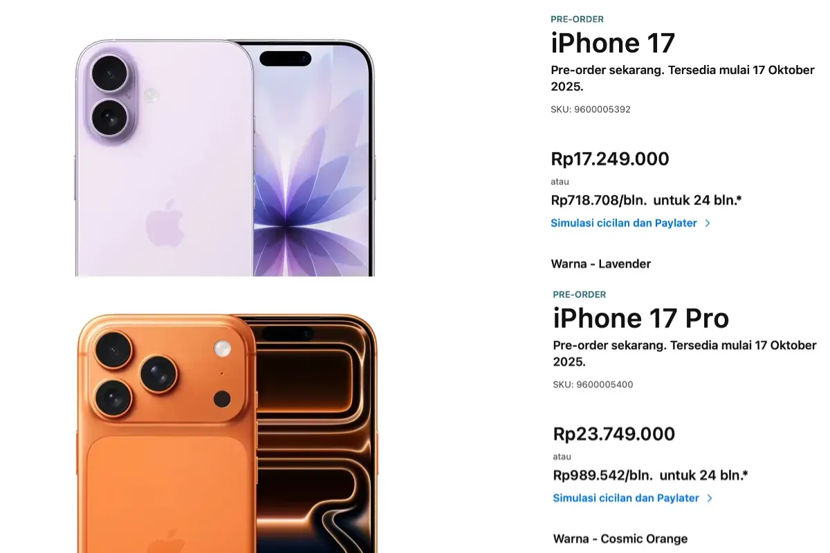 Ilustrasi harga resmi iPhone 17 series di Indonesia yang sudah bisa dipesan melalui iBox. (Sumber: iBox)