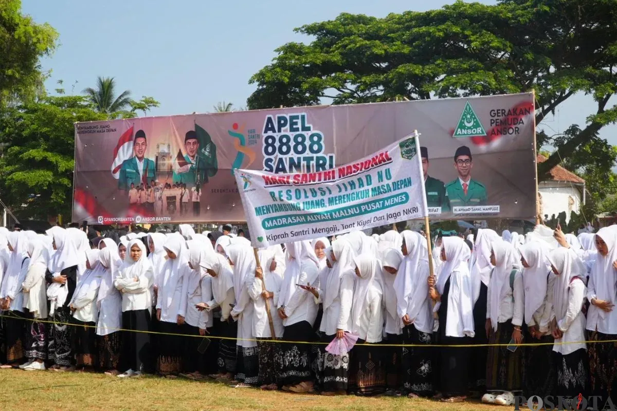 Hari Santri Nasional di Kabupaten Pandeglang. (Sumber: Poskota/Samsul Fatoni)